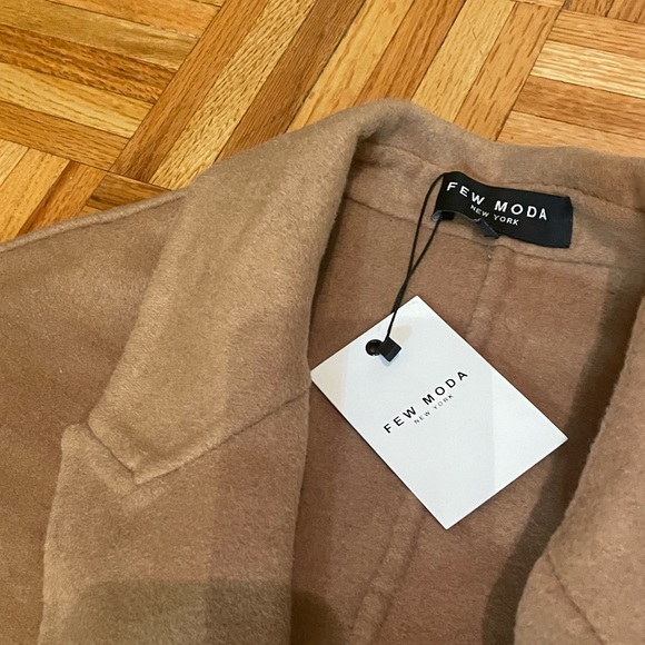 Few Moda 100% Wool Mina Classic Camel Coat - Picture 4 of 5